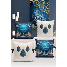 Bertille Home Ramazan Serisi Çift Tarafı Dijital Baskılı  4'lü Kırlent Kılıfı Seti