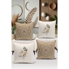 Bertille Home Ramazan Serisi Çift Tarafı Dijital Baskılı  4'lü Kırlent Kılıfı Seti