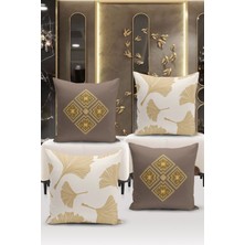 Bertille Home Ramazan Serisi Çift Tarafı Dijital Baskılı  4'lü Kırlent Kılıfı Seti