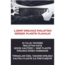 Tay Promosyon Plakalık Yazısız Siyah 1 Adet Kırılmaz Esnek Oto Plakalık