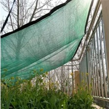 Torsan Bahçe Gölgeleme Filesi – 55Lik Çit Filesi – Siyah Şeritli Halkalı – Yeşil - 1 Metre x 8 Metre