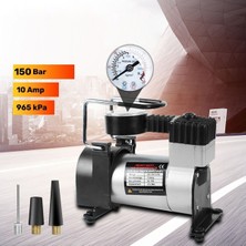 Araba Oto Araç Lastik Şişirme Pompası Metal Motorlu Kompresör 150 Psi Çakmaklık Girişli Kompresör