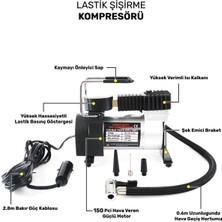 Araba Oto Araç Lastik Şişirme Pompası Metal Motorlu Kompresör 150 Psi Çakmaklık Girişli Kompresör