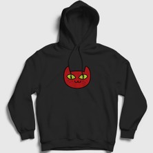 Presmono Unisex Siyah Marceline's Cat Hediye Kedi Kedili Kapüşonlu Sweatshirt
