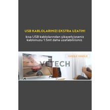 Vetech 1.5mt USB Uzatma Kablosu Yazıcı / USB Bellek / Kablo USB Uzatıcı