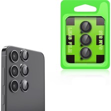 Gpack Samsung Galaxy S25 Kamera Lens Koruyucu Metal Tekli CL07 Siyah