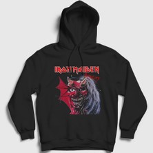Presmono Unisex Siyah Purgatory Metal Iron Maiden Kapüşonlu Sweatshirt