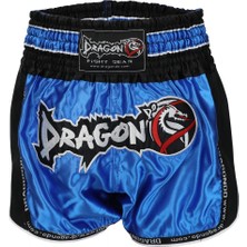 DragonDo MT3075 Retro Neo Muaythai Şortu Mavi Retro Muay Thai Şort