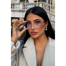 Falan Eyewear Lela Kadın Blue Block Gözlük Silver-Siyah