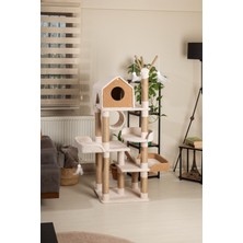 Raikou Kedi Tırmalama 1.43M Uzunluk Tırmalama ve Oyun Evi Kedi Bella büyük kedi ağaç evi