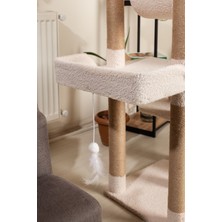 Raikou Kedi Tırmalama 1.43M Uzunluk Tırmalama ve Oyun Evi Kedi Bella büyük kedi ağaç evi