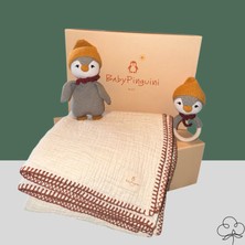 BabyPinguini Kişiselleştirilebilir Bebek Hediye Seti / Babyshower Yenidoğan Hediye Kutusu - Pingubox