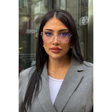 Falan Eyewear Lela Kadın Blue Block Gözlük Gold-Siyah
