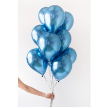 Balonevi Balon Metalik Açık Mavi 12 Li Paket