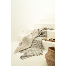 Barine Linen Keten Peştamal Beyaz 90 x 175 - Keseli