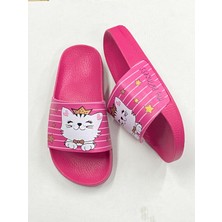 Çocukça Moda Sevimli Figürlü Kaydırmaz Taban Kız Çocuk Havuz Deniz Plaj Ev ve Sokak Terlik