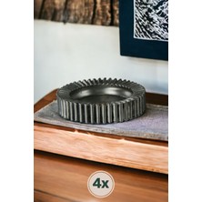 Küllük Kül Tablası Sigara Küllüğü Gümüş Eskitme 4 Adet Model 5