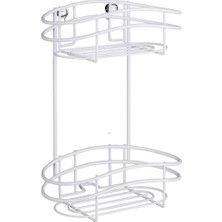 Wenko  2 Katmanlı Duvar Rafı Classic Plus - Çelik, 24 x 32,5 x 15 Cm, Beyaz