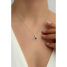 Usho Jewelry Pırlanta Modeli Üçgen Kadın Kolye 925 Ayar Gümüş, Kadın Kolye, UCGNPRLNTSK001