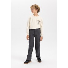 DeFacto Erkek Çocuk Loose Fit Standart Paça Gabardin Pantolon A5728A823WN