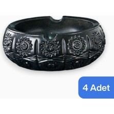 Küllük Siyah Kül Tablası Dekoratif Küllük 4 Adet Model 4