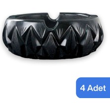 Küllük Gümüş Eskitme Kül Tablası Dekoratif Küllük 4 Adet Model 3