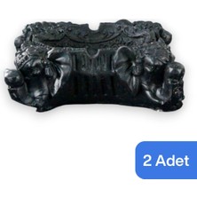 Küllük Beyaz Kül Tablası Dekoratif Küllük 2 Adet Model 6