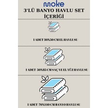 3'lü Banyo Havlu Seti | Banyo Havlu Takımı Pamuklu | Havlu Seti
