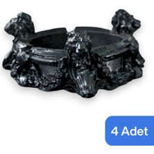 Küllük Siyah Kül Tablası Dekoratif Küllük 4 Adet Model 7