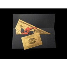 Gold Banknote Spider Man 24 Ayar Altın Kaplama 1 Milyon Dolar Banknot Sertifikalı