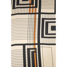 Geometrik Desenli Dijital Baskılı Şifon Saten Kumaş En 1,50  cm