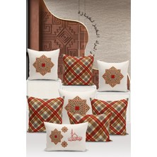 Bertille Home Ramazan Serisi Çift Tarafı Dijital Baskılı  8'li Kırlent Kılıfı Seti