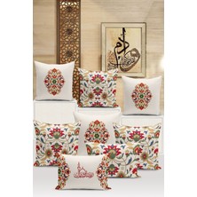 Bertille Home Ramazan Serisi Çift Tarafı Dijital Baskılı  8'li Kırlent Kılıfı Seti