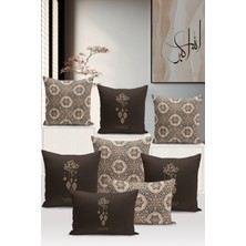 Bertille Home Ramazan Serisi Çift Tarafı Dijital Baskılı  8'li Kırlent Kılıfı Seti