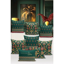 Bertille Home Ramazan Serisi Çift Tarafı Dijital Baskılı  8'li Kırlent Kılıfı Seti