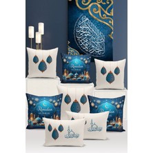 Bertille Home Ramazan Serisi Çift Tarafı Dijital Baskılı  8'li Kırlent Kılıfı Seti