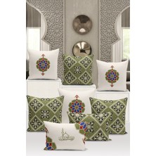 Bertille Home Ramazan Serisi Çift Tarafı Dijital Baskılı  8'li Kırlent Kılıfı Seti