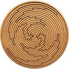 ARTSMARTİX Spiral Geometrik Rölyef Tablo Altın
