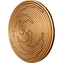 ARTSMARTİX Spiral Geometrik Rölyef Tablo Altın