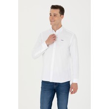 U.S. Polo Assn. Erkek Beyaz Gömlek Basic 50277266-VR013