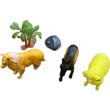 Ayakta Durabilen Aksesuarlı At Kuzu Aslan 8 cm Vahşi Hayvanlar