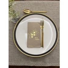 Gold Yaldızlı Kraft Iftar Vakti Garson Peçete 16 Adet