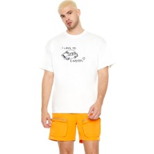 F21 Işlemeli I Love To Carpool Tişört