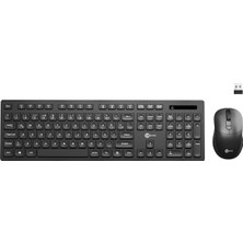 Lecoo KW201 Kablosuz Türkçe Q Klavye & Mouse Set Siyah