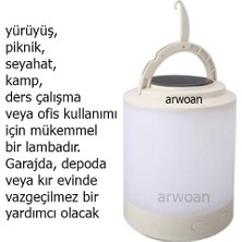 Arwoan Solar Kamp Lambası El Feneri Işıldak
