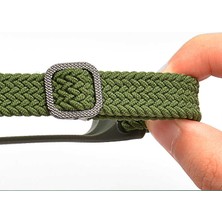 Xiaomi Mi Band 5 Uyumlu Krd-49 Örgü Kordon Zore - Colorful Green