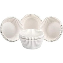 Trend Hediye Sepeti 100 Adet Mini Boy 40x30 mm Beyaz Cupcake Kek Kalıbı