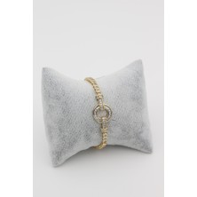 Xupıng Jewelry  Ortası Yuvarlak Zirkon Taşlı Bileklik