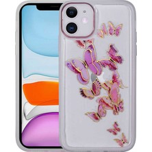 ZORE Apple iPhone 11 Uyumlu Figürlü Desenli Işıltılı Sert Sos Kapak-No5