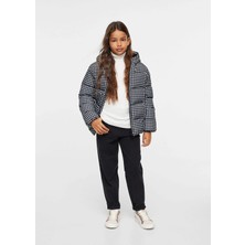 Erkek Çocuk Su ve Rüzgar Geçirmez Baskılı Kapüşonlu Coat Şişme Mont